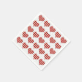Cute Pset Red Hearts Dotty Pattern Servet (Hoek)