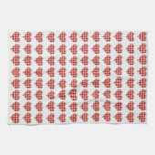 Cute Pset Red Hearts Dotty Pattern Theedoek (Horizontaal)