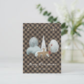 Cute Pset Reindeer Stars Merry Kerstmis Feestdagenkaart (Staand voorkant)