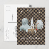 Cute Pset Reindeer Stars Merry Kerstmis Feestdagenkaart (Voorkant / Achterkant)