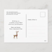 Cute Pset Reindeer Stars Merry Kerstmis Feestdagenkaart (Achterkant)