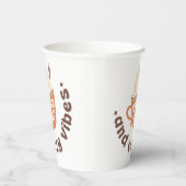 Cute PSL Fall  – Pumpkin Spice and Cozy vibes  Papieren Bekers (Rechts)