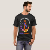 Cute Psoriasis Awareness Orange Ribbon Costume Men T-shirt (Voorkant volledig)