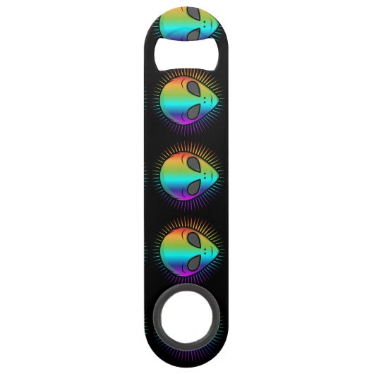 Cute Psychedelic Alien Head Thunder_Cove Speed Flessenopener (Voorkant)