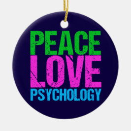 Cute Psycholoog Peace Love Psychology Kerstmis Keramisch Ornament