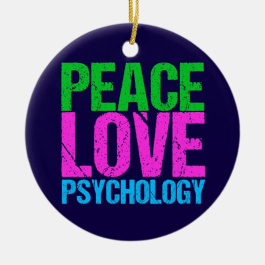 Cute Psycholoog Peace Love Psychology Kerstmis Keramisch Ornament (Voorkant)