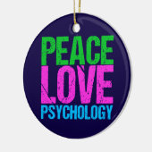 Cute Psycholoog Peace Love Psychology Kerstmis Keramisch Ornament (Links)