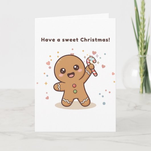 Cute Puchi Dōshi Gingerbread Card Kaart (Voorkant)