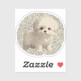 cute puddle dog sticker