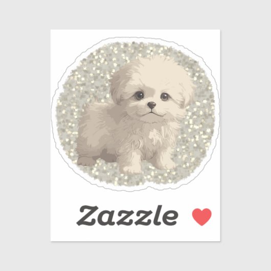 cute puddle dog sticker (Vel)