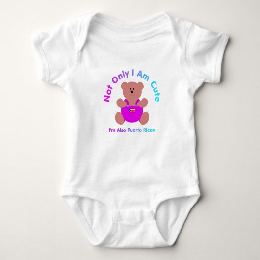 "Cute Puerto Rican"-Baby Romper (Voorkant)