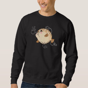 Cute Puffer Fish Diving Vist Pufferfish Trui
