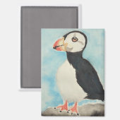 Cute Puffin Alaska Souvenir Magneet (Voorkant / Achterkant)