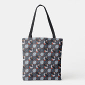 Cute Puffin Birds Winter Pattern Tote Bag (Achterkant)