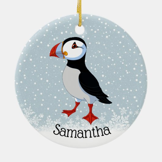 Cute Puffin Ornament (Achterkant)