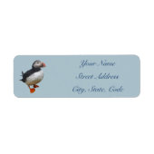 Cute Puffin Return Address Labels (Voorkant)