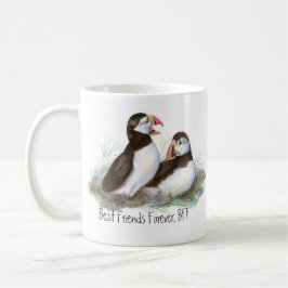 Cute Puffins, Best Friends Forever, BFF, Birds Mok