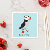 Cute Puffins Design Paper Napkins Servet (Insitu)
