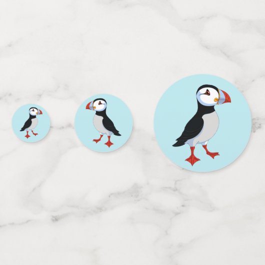 Cute Puffins Design Table Confetti (Voorkanten)