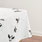 Cute puffins vliegen tafelkleed (Voorbeeld)
