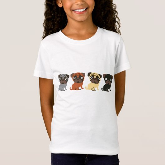 Cute Pug 4 T-shirt (Voorkant)