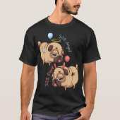 Cute Pug Angel/Devil T-shirt (Voorkant)