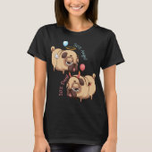 Cute Pug Angel/Devil T-shirt (Voorkant)