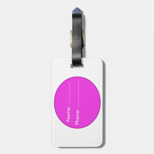 Cute pug bagagelabel (Achterkant verticaal)