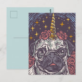 Cute Pug Briefkaart (Voorkant / Achterkant)