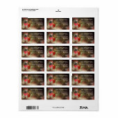 Cute Pug buldog bandana red box festive custom Etiket (Full Sheet)