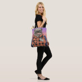 Cute Pug Canvas tas (Op model)