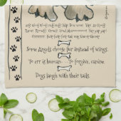 Cute Pug Cartoon Dog citeert keukenhanddoek (Gevouwen)