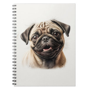 Cute Pug chilling Best Dog Mam Ever Notitieboek