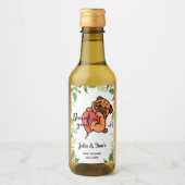 Cute Pug Dank u Baby shower Mini Wijn Etiket (Voorkant)