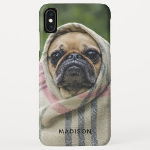 Cute Pug Dog aangepaste naam telefoongevallen Case-Mate iPhone Case