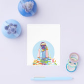 Cute Pug Dog Colorful in Blanket Flyer (Enkel)
