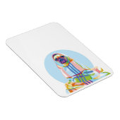 Cute Pug Dog Colorful in Blanket Magneet (Rechterzijde)