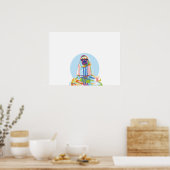 Cute Pug Dog Colorful in Blanket Poster (Keuken)
