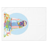 Cute Pug Dog Colorful in Blanket Tafelkleed (Voorkant (Horizontaal))