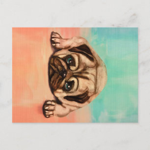 Cute Pug dog   Cute Pug Lover Feestdagenkaart