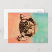 Cute Pug dog | Cute Pug Lover Feestdagenkaart (Voorkant / Achterkant)