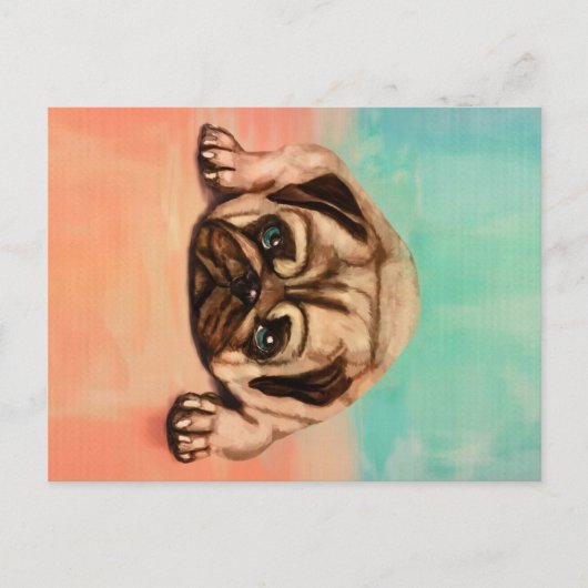 Cute Pug dog | Cute Pug Lover Feestdagenkaart (Voorkant)