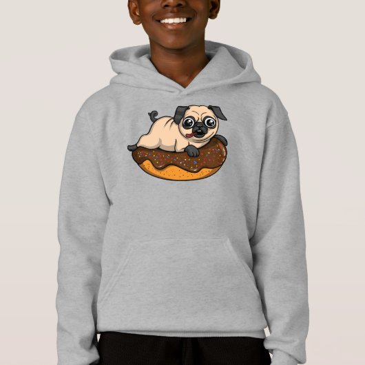 Cute Pug Dog Donut Lover Pet (Voorkant)