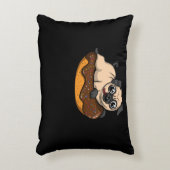 Cute Pug Dog Donut Lover Pet Accent Kussen (Voorkant(Verticaal))