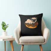 Cute Pug Dog Donut Lover Pet Kussen (Stoel)