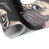 Cute Pug Dog Gift Wrap | kerstpapier Cadeaupapier (Rol Hoek)