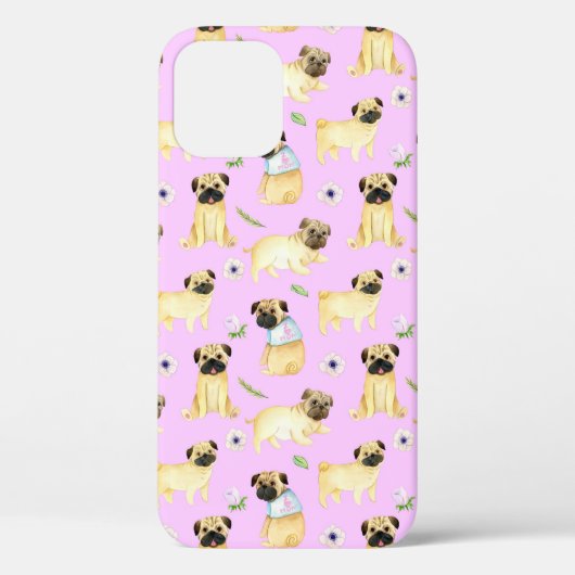 Cute Pug Dog I Love mam Roink Case-Mate iPhone Case (Achterkant)