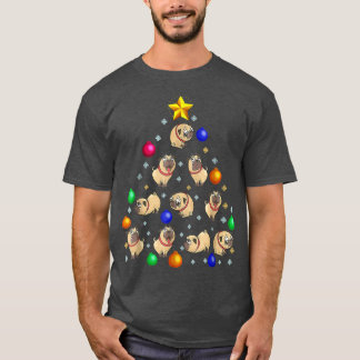 Cute Pug Dog kerstboomversiering voor pug Lover T-shirt