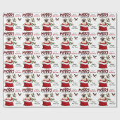 Cute Pug Dog kerstcadeau Cadeaupapier (Vlak)