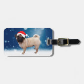 Cute Pug Dog Kerstkerstkerstkerstkerstkerstkerstma Bagagelabel (Voorkant horizontaal)